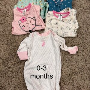 Baby Girl Sleepers Set
